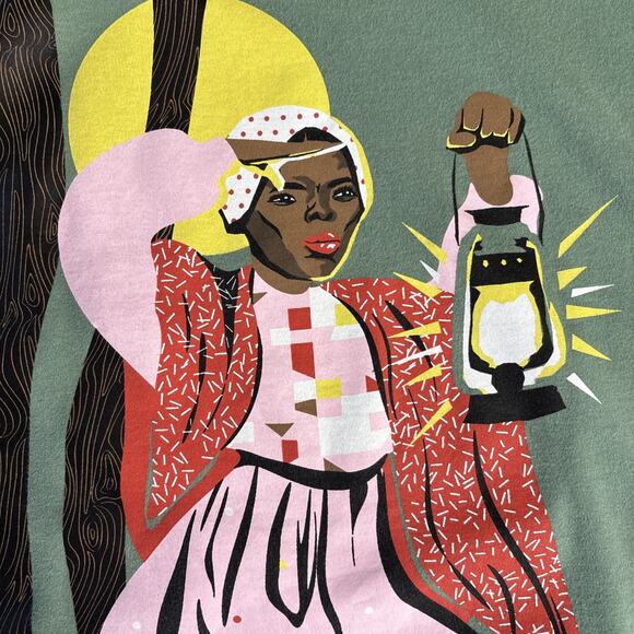 Piccolina Harriet Tubman Graphic Tee Shirt SZ Small Black History Abolitionist - Picture 6 of 7